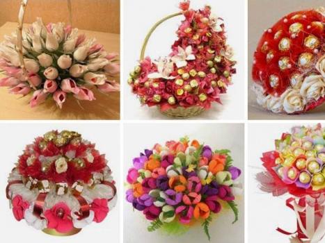 마스터 클래스: 사탕 장미 꽃다발